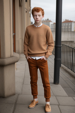 Portuguese teenager boy with  ginger hair