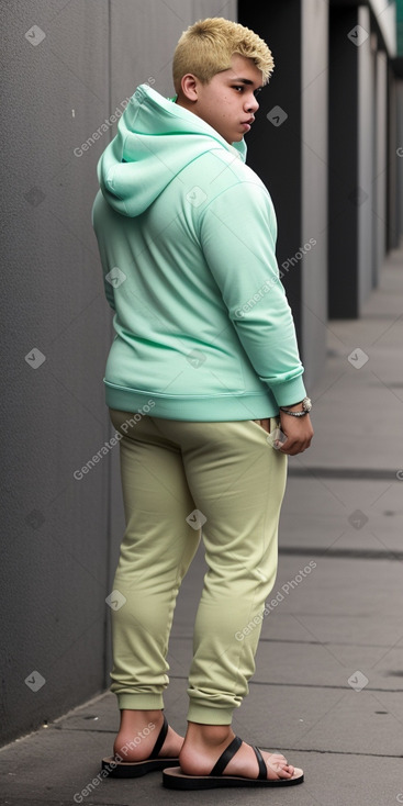 Venezuelan teenager boy with  blonde hair