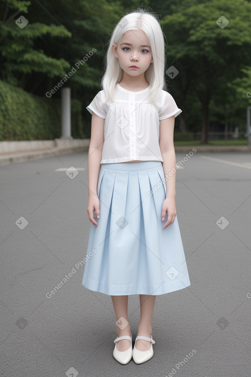 Child girl with  white hair