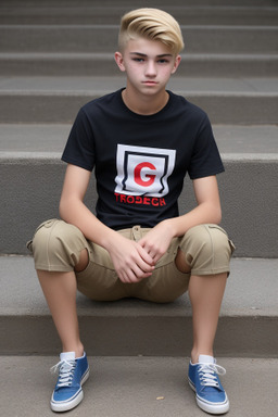 Georgian teenager boy with  blonde hair