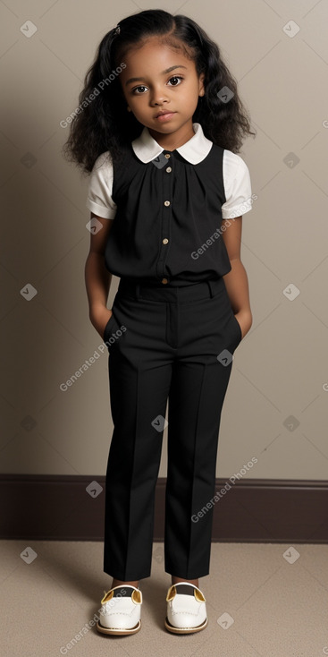 African american child girl with  black hair