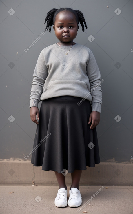 Ugandan child girl with  gray hair