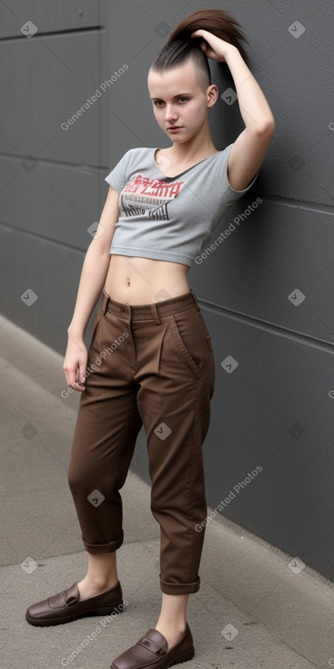 Czech young adult female with  brown hair