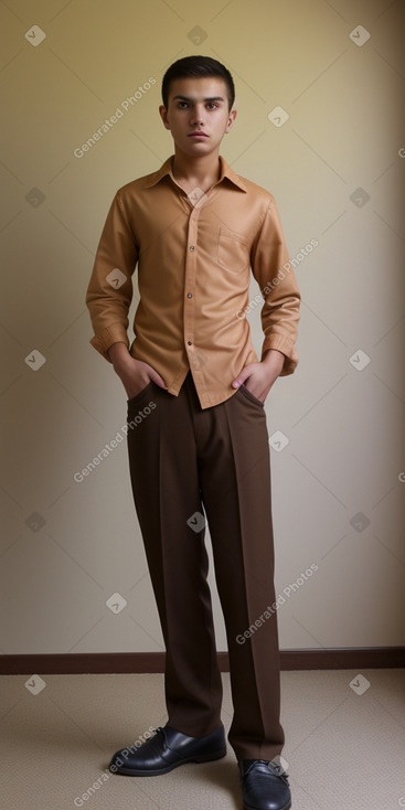 Uzbek young adult male with  brown hair