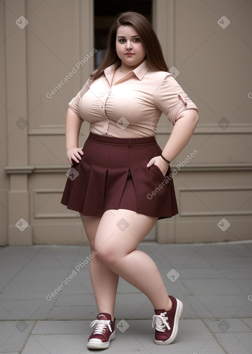 Italian young adult female with  brown hair