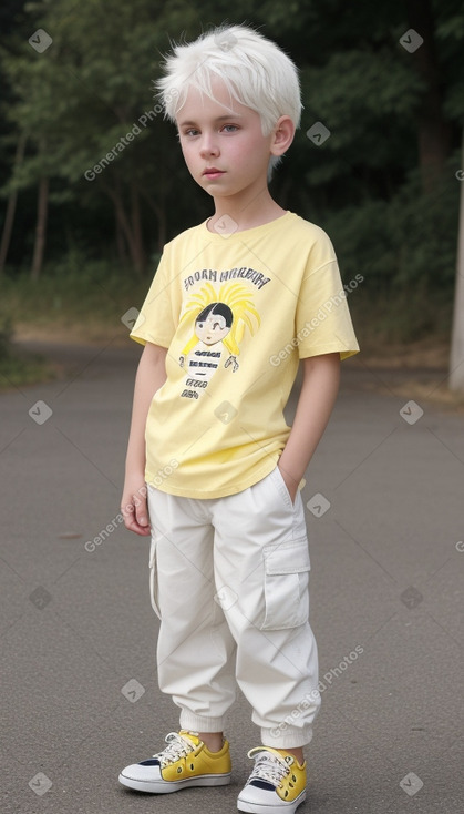 Child boy with  white hair