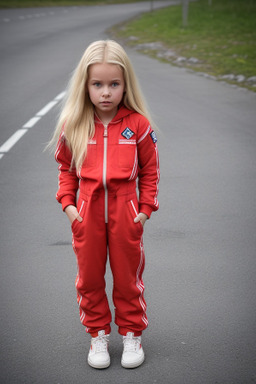 Norwegian child girl with  blonde hair