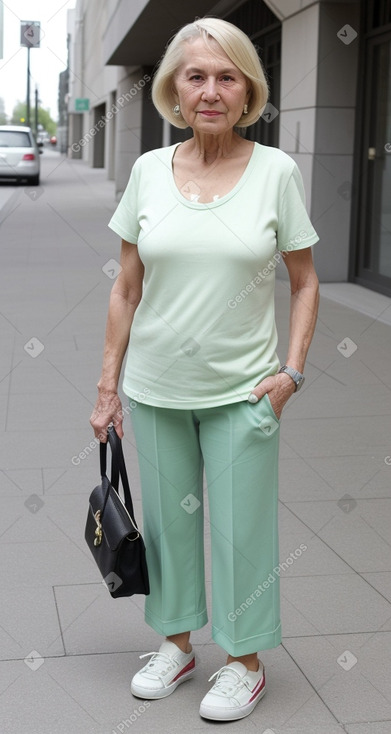 Canadian elderly female with  blonde hair