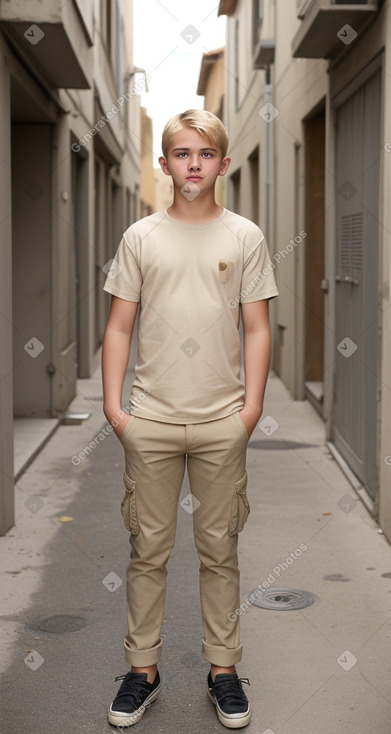 Croatian teenager boy with  blonde hair