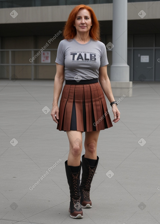 Chilean middle-aged female with  ginger hair