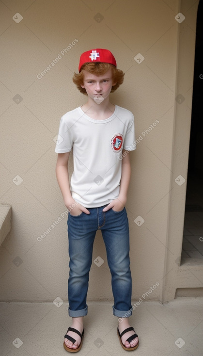 Croatian teenager boy with  ginger hair