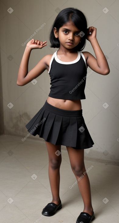 Sri lankan child girl with  black hair