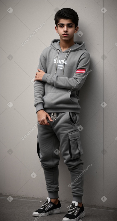 Iranian teenager boy with  gray hair