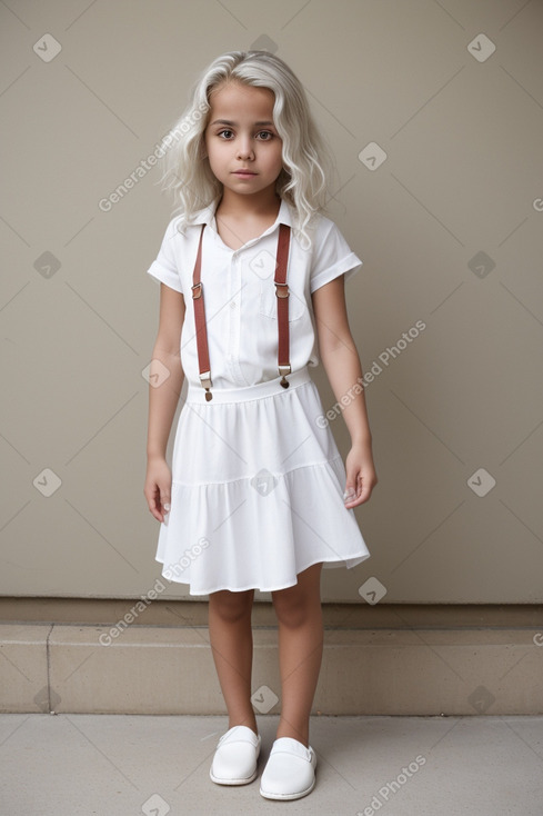 Tunisian child girl with  white hair