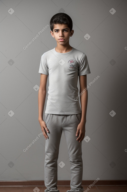 Venezuelan teenager boy with  gray hair