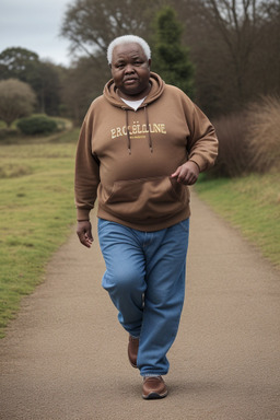 African elderly male with  brown hair