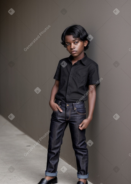 Child boy with  black hair