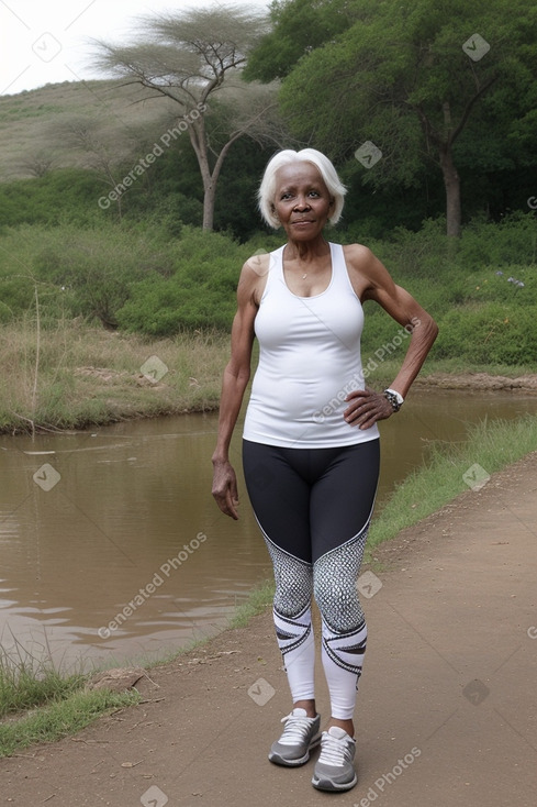 Kenyan elderly female with  white hair