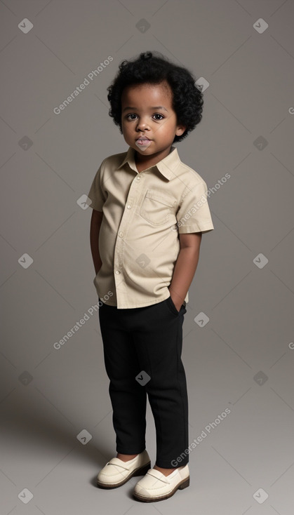 African american infant boy with  black hair