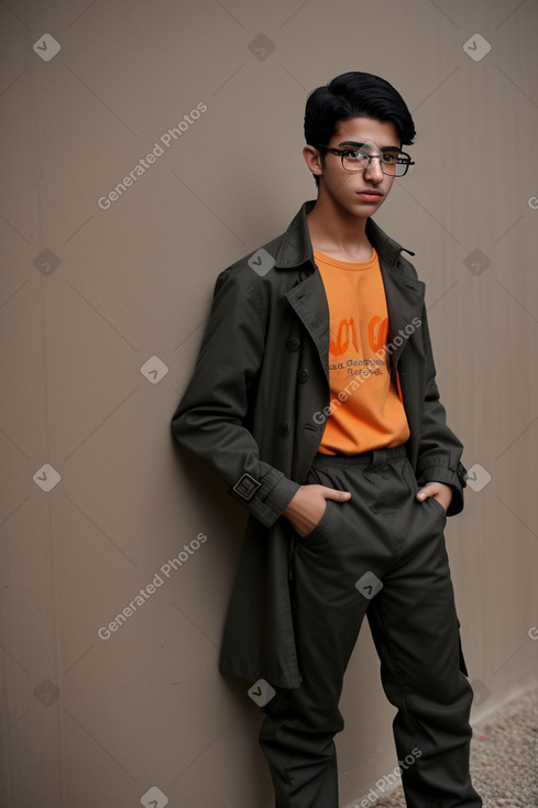 Arab teenager boy with  black hair