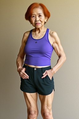 Filipino elderly female with  ginger hair