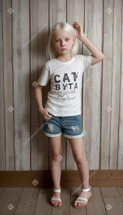 Estonian child female with  white hair