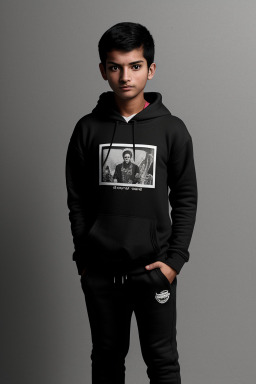 Nepalese teenager boy with  black hair