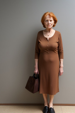 Czech elderly female with  ginger hair