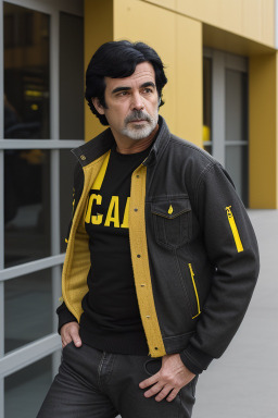 Canadian middle-aged male with  black hair