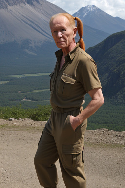 Belgian elderly male with  ginger hair