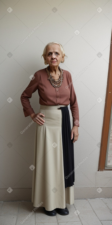 Yemeni elderly female with  blonde hair