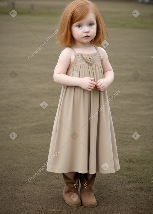 Polish infant girl with  ginger hair