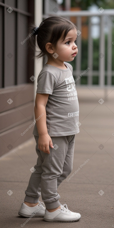 Paraguayan infant girl with  gray hair