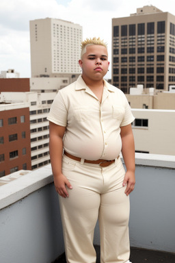 Puerto rican teenager boy with  blonde hair