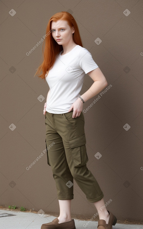 Latvian adult female with  ginger hair