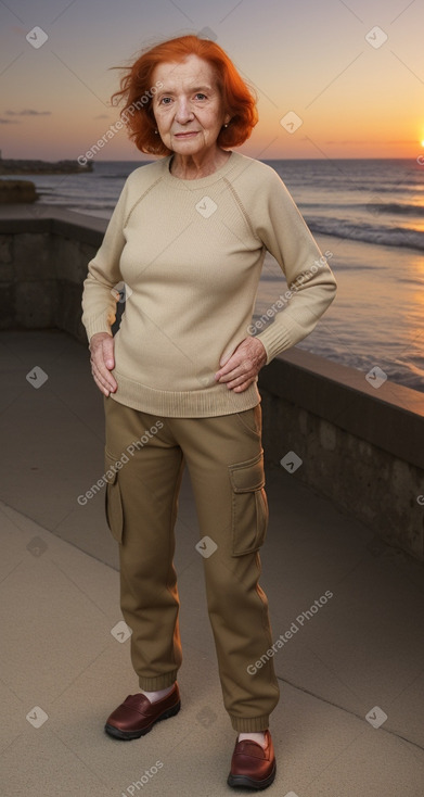 Portuguese elderly female with  ginger hair