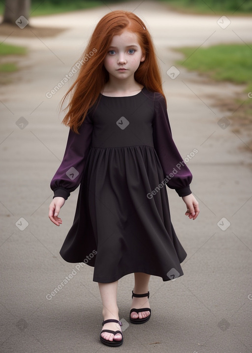 Child girl with  ginger hair