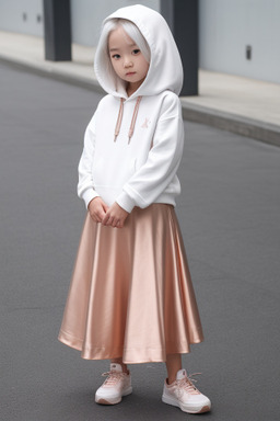 Korean child female with  white hair