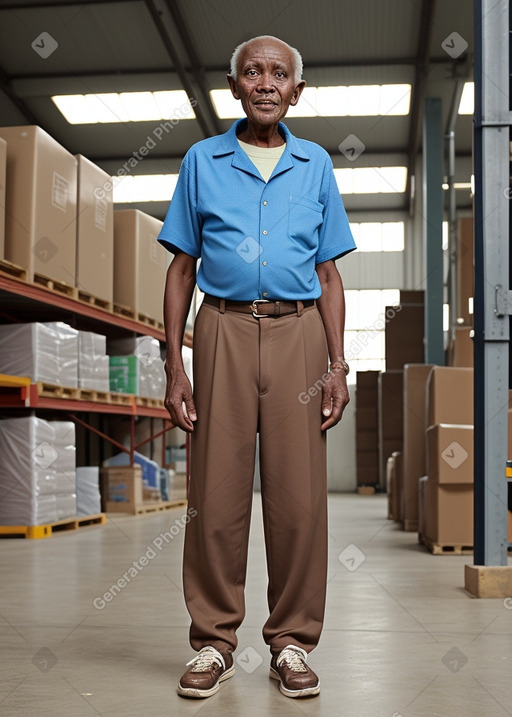 Tanzanian elderly male with  brown hair