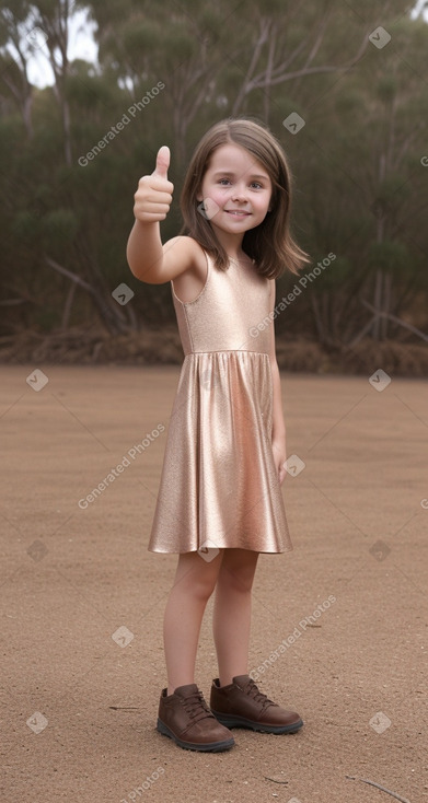 Australian child girl with  brown hair