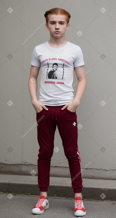 Albanian teenager boy with  ginger hair