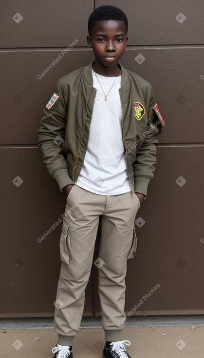 Zimbabwean teenager boy with  brown hair