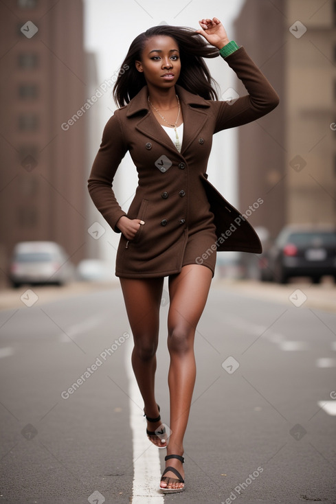 Nigerian adult female with  brown hair