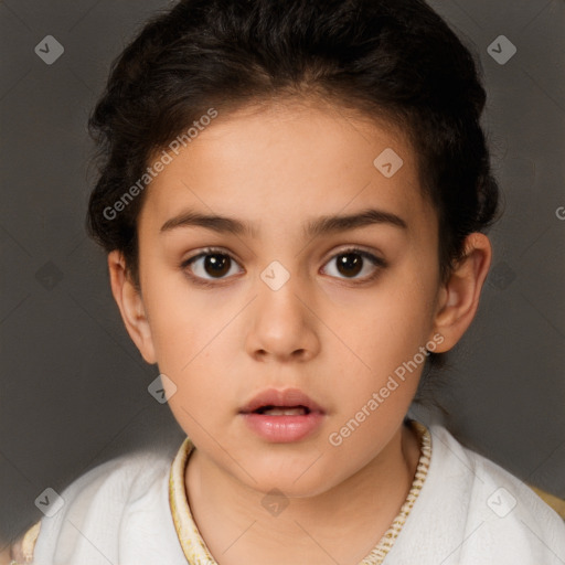 Neutral white young-adult female with short  brown hair and brown eyes