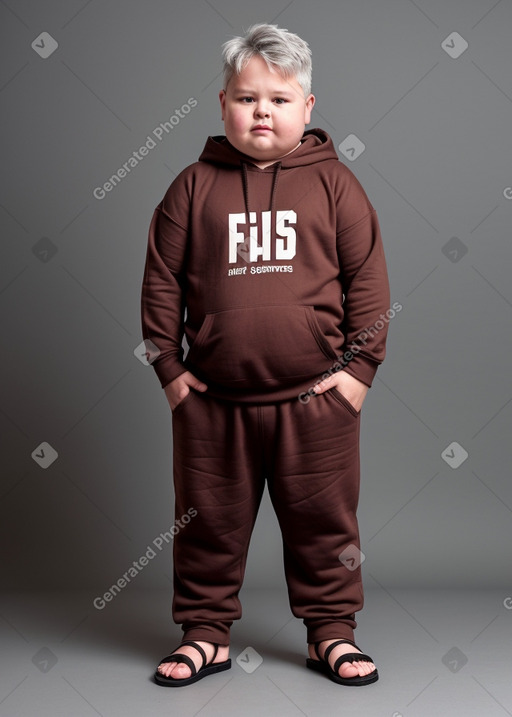 Danish child boy with  gray hair