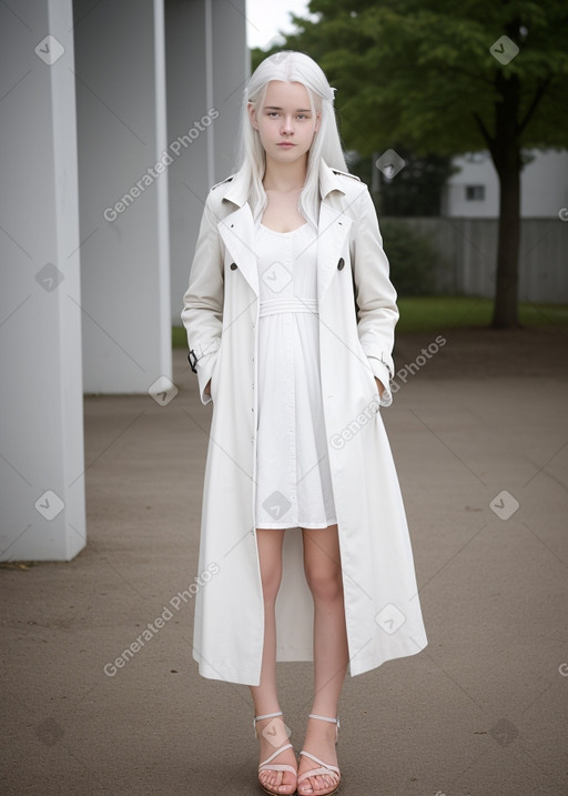 Danish teenager girl with  white hair