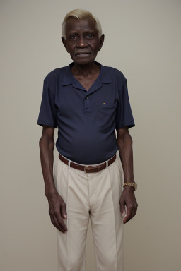 Ugandan elderly male with  blonde hair