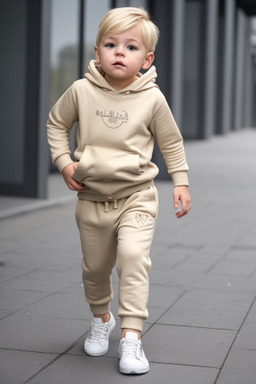 Belgian infant boy with  blonde hair