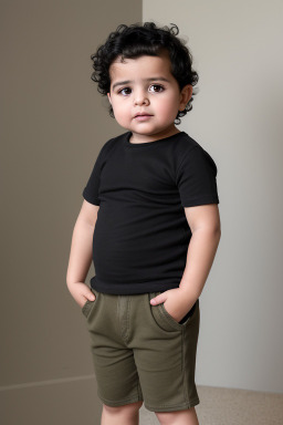 Moroccan infant boy with  black hair