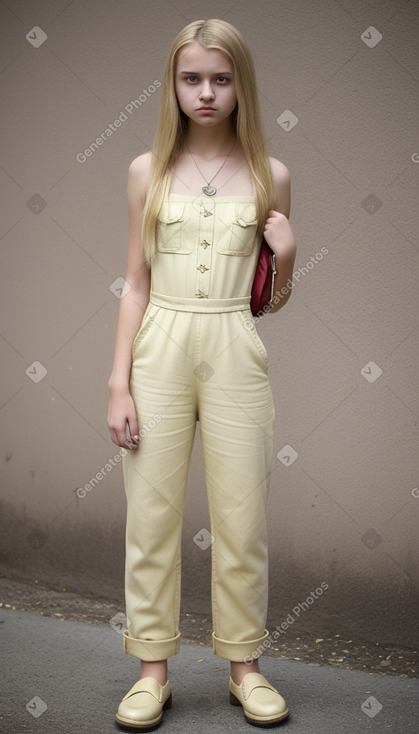 Belarusian teenager female with  blonde hair